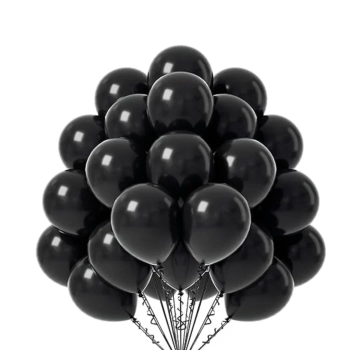 20PC Black Chrome 9 Balloons