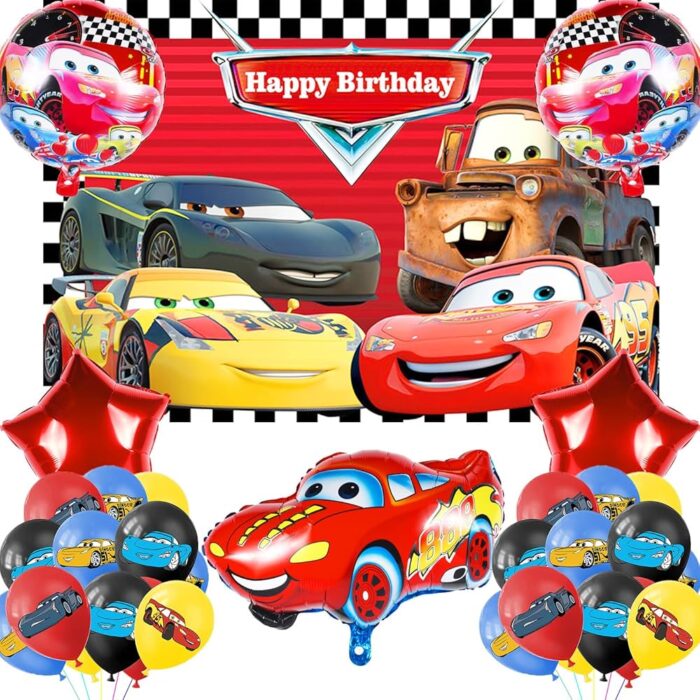 Cars Kids Birthday Party Decoration 22 Pcs