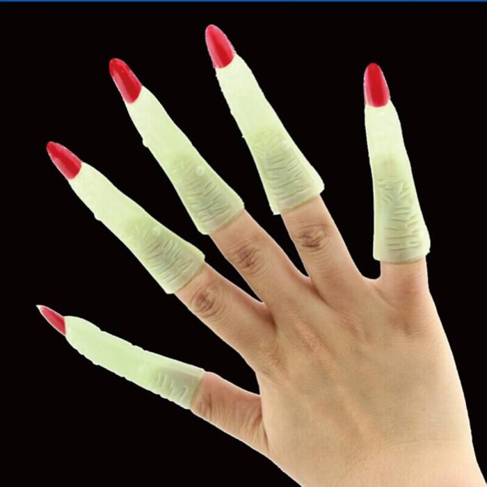 Glow in the Dark Witch Fingers Set 10PC 1