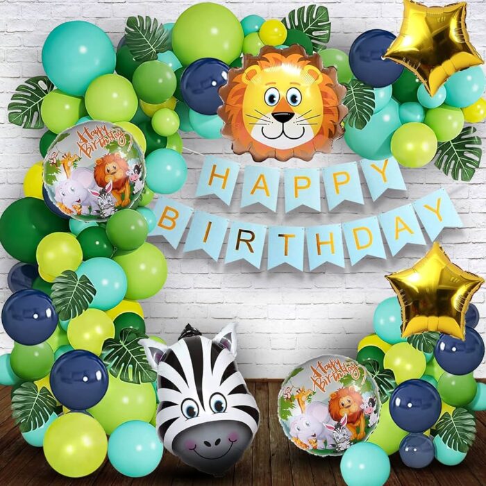 Jungle Theme Multicolor 50 Pcs Balloons