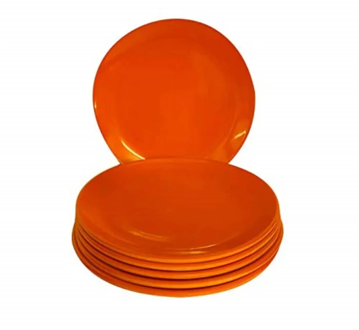 Orange Round Dinner Plates – 6PC