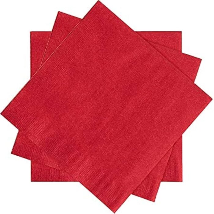 Red Paper Napkins for Parties – 20PC