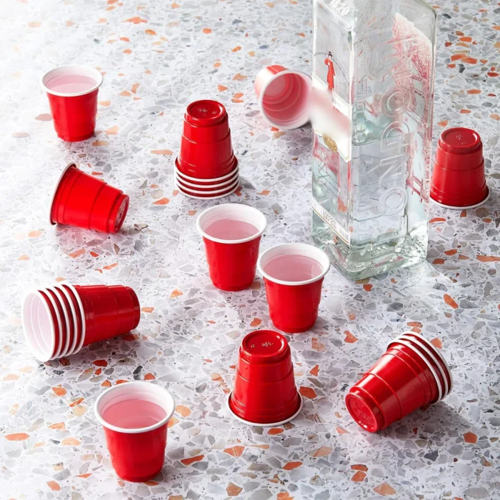 Red Shot Glasses for Parties – 6PC