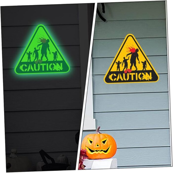 Warning Halloween Wall Sign