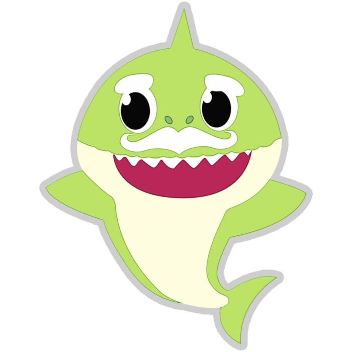 baby shark theme kids happy birthday cutout green shark 475976