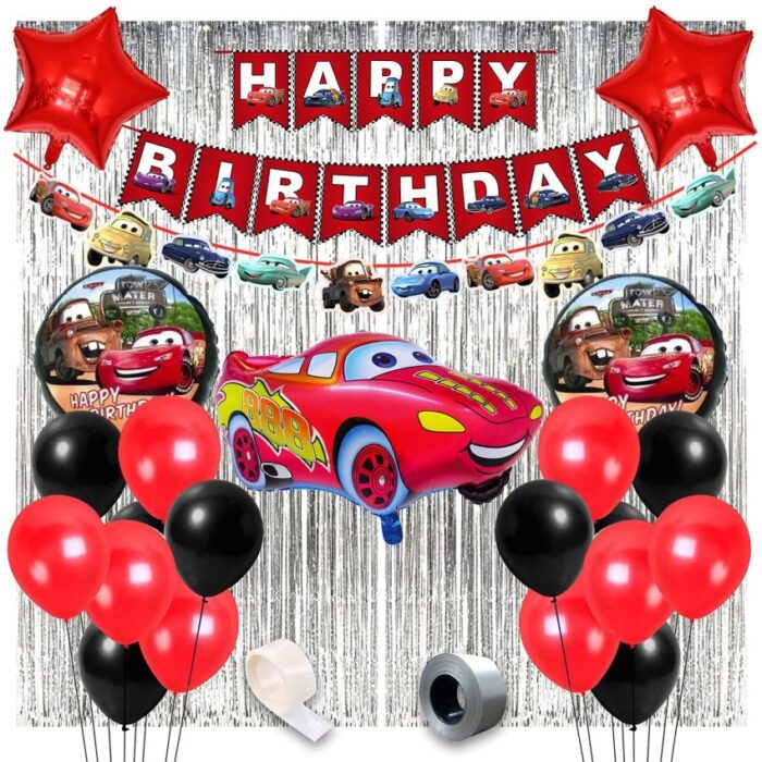 car theme birthday decoration with mcqueen birthday decoration original imag64y3fpty3yhe