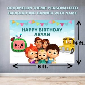 CocoMelon Personalized Backdrop for Kids Birthday - Flex banner ...