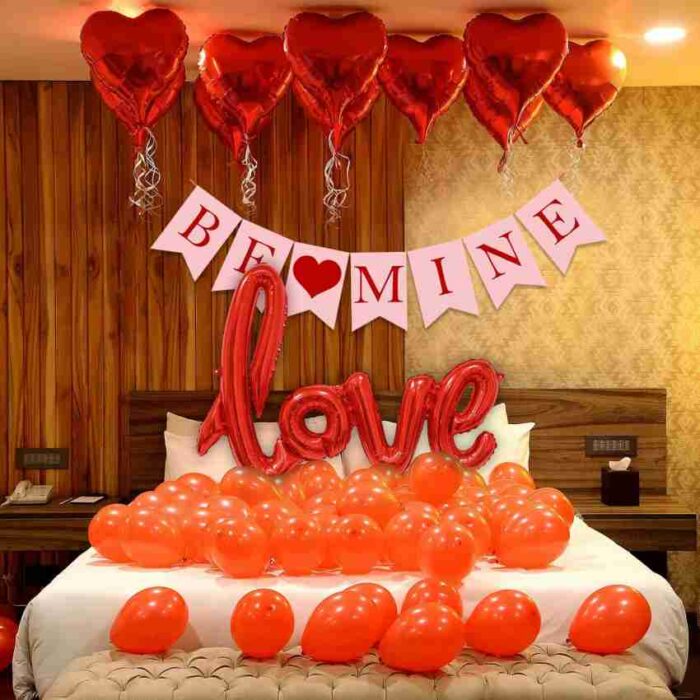 love balloon with be mine banner valentine decoration latex original imaghvzrsnkecrce