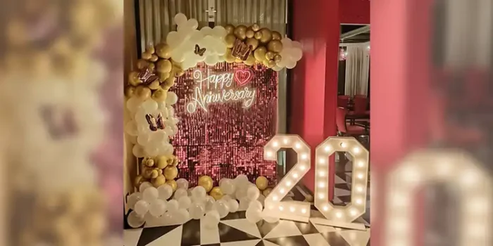 rose gold sequin anniversary decor 1 1711964564